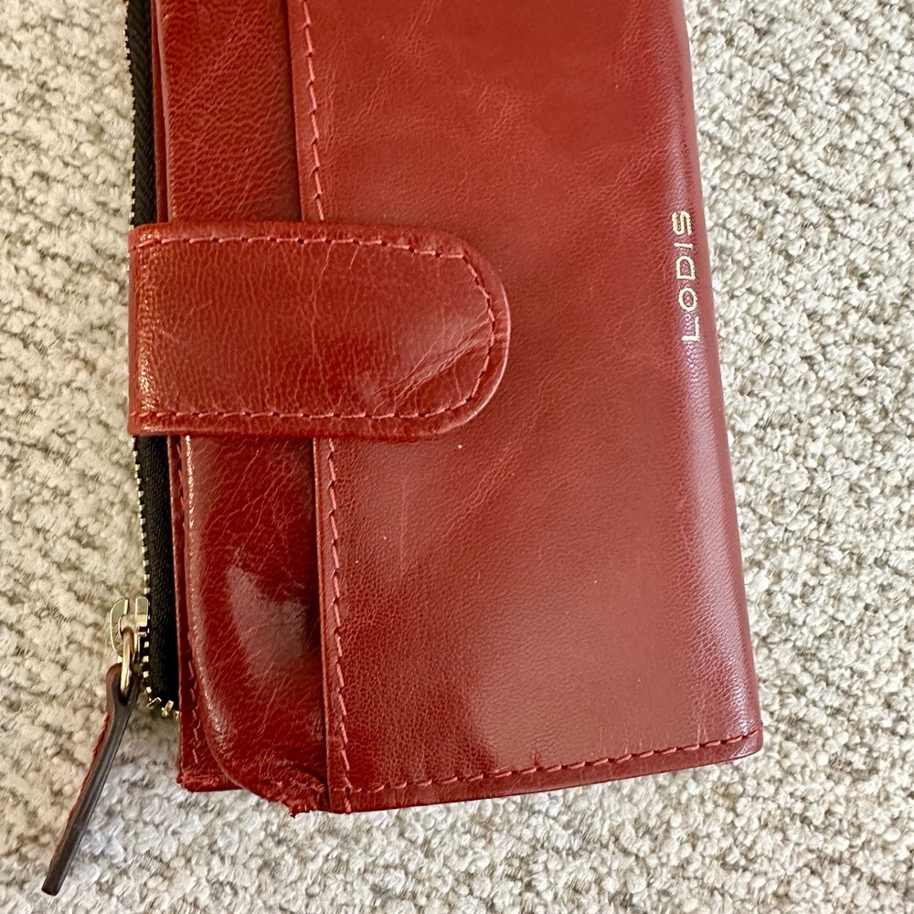 Lodis Genuine Red Leather Wallet